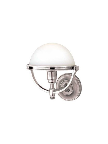 Stratford Sconce in Polished Nickel.